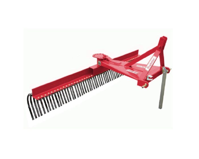 RK by King Kutter 8 Landscape Rake， Red - TYR-96-RR