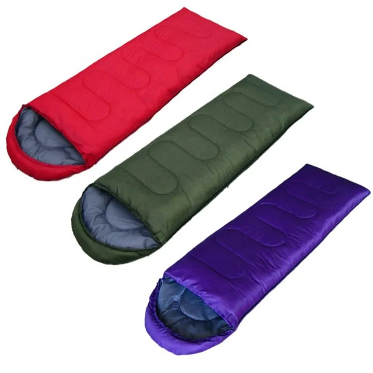 Envelope Outdoor Camping Adult Portable Ultra Light Waterproof Travel Hiking Sleeping Bag With Cap