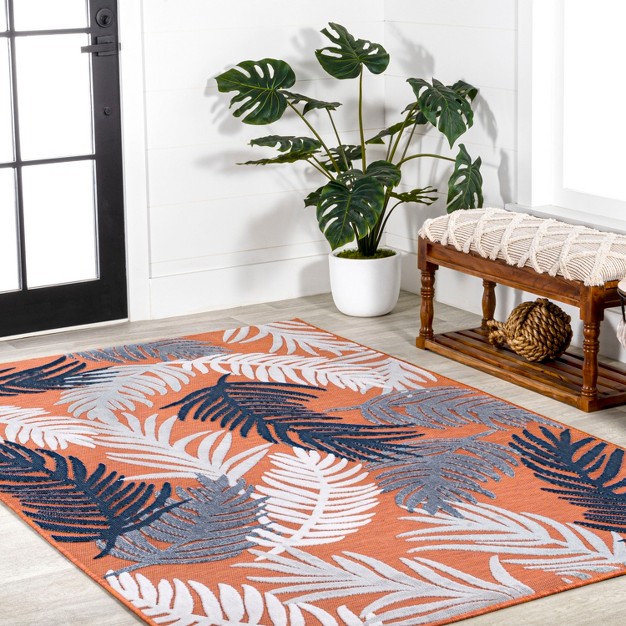 Jonathan Y Montego High low Tropical Palm Floral Indoor outdoor Area Rug