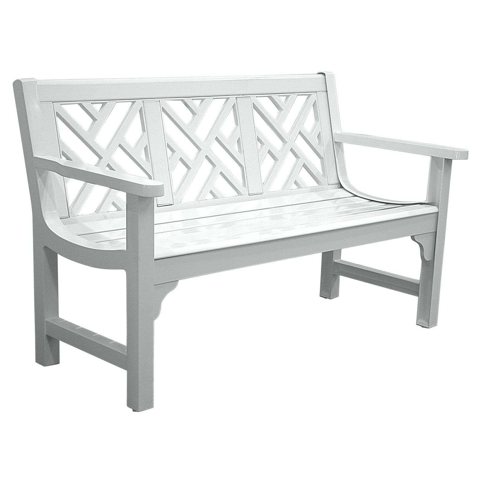 Innova Chippendale 4 ft. Cast Aluminum Park Bench - White