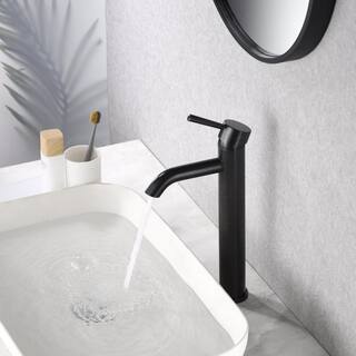 Ultra Faucets Euro Single Hole Single-Handle Tall Vessel Bathroom Sink Faucet Rust Resist in Oil Rubbed Bronze UF36605