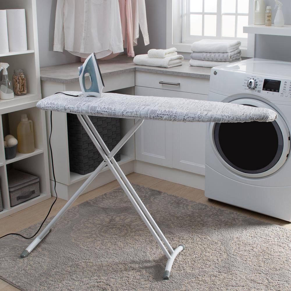 SIMPLIFY Scorch Resistant Ironing Board Cover and Pad in White 25447-WHITE