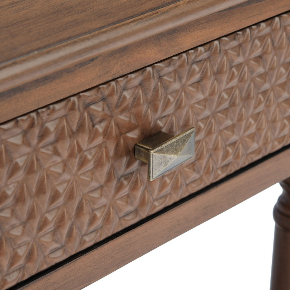 Dalton One Drawer Accent Table Brown   Traditional   Side Tables And End Tables   by AED Luxury Home Decor  Houzz