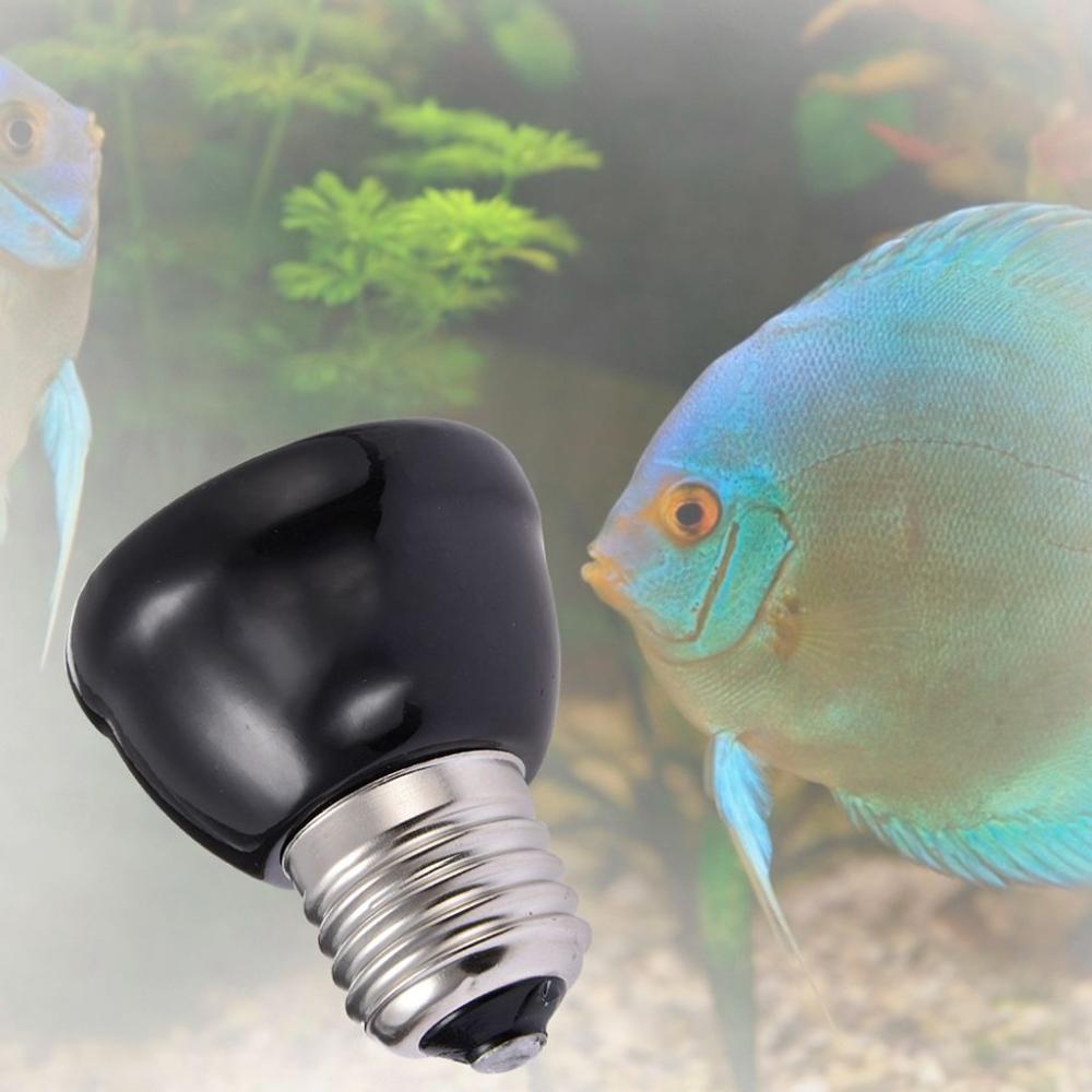 1 pcs E27 Far Infrared Black Ceramic Material for Turtle，Lizard，Chicken Pet Brooder Heating Lamp Reptile Lamp Pet Warmer Bulb 75W 110V