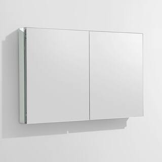 Fresca 40 in. W x 26 in. H x 5 in. D Framed Recessed or Surface-Mount Bathroom Medicine Cabinet FMC8010