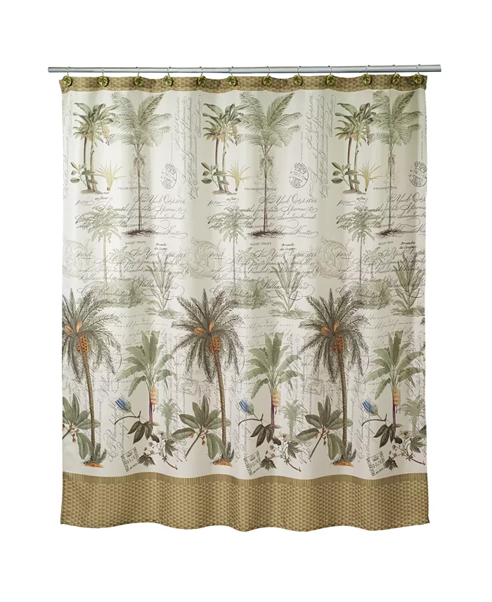 Avanti Colony Palm Tree Printed Shower Curtain 72 x 72