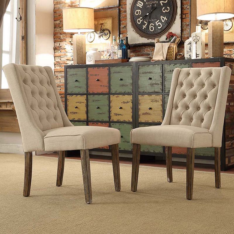 HomeVance 2-piece Astoria Tufted Chair Set