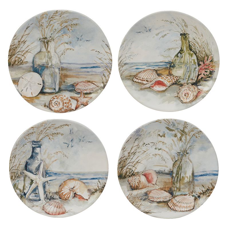 Certified International Coastal Landscape 4-pc. Salad Plate Set