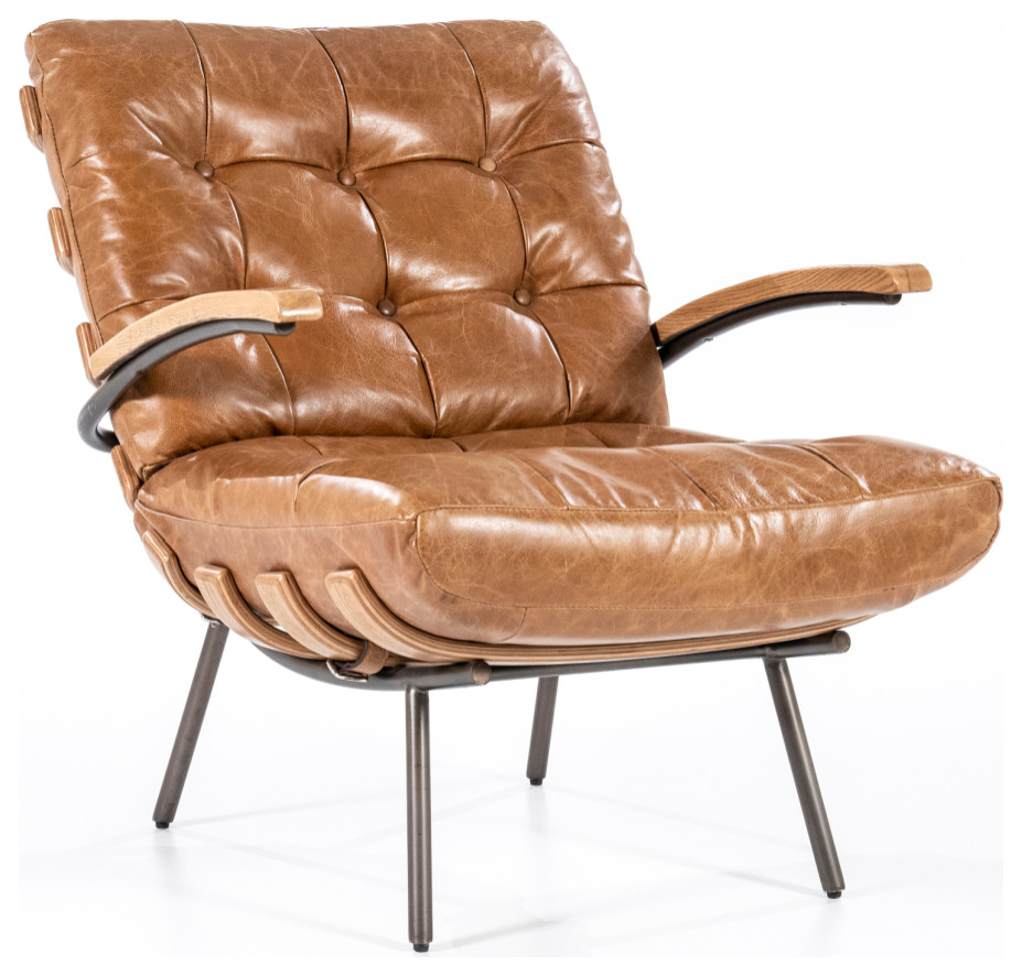 Cognac Mid Century Armchair  Eleonora Bastiaan   Midcentury   Armchairs And Accent Chairs   by Luxury Furnitures  Houzz