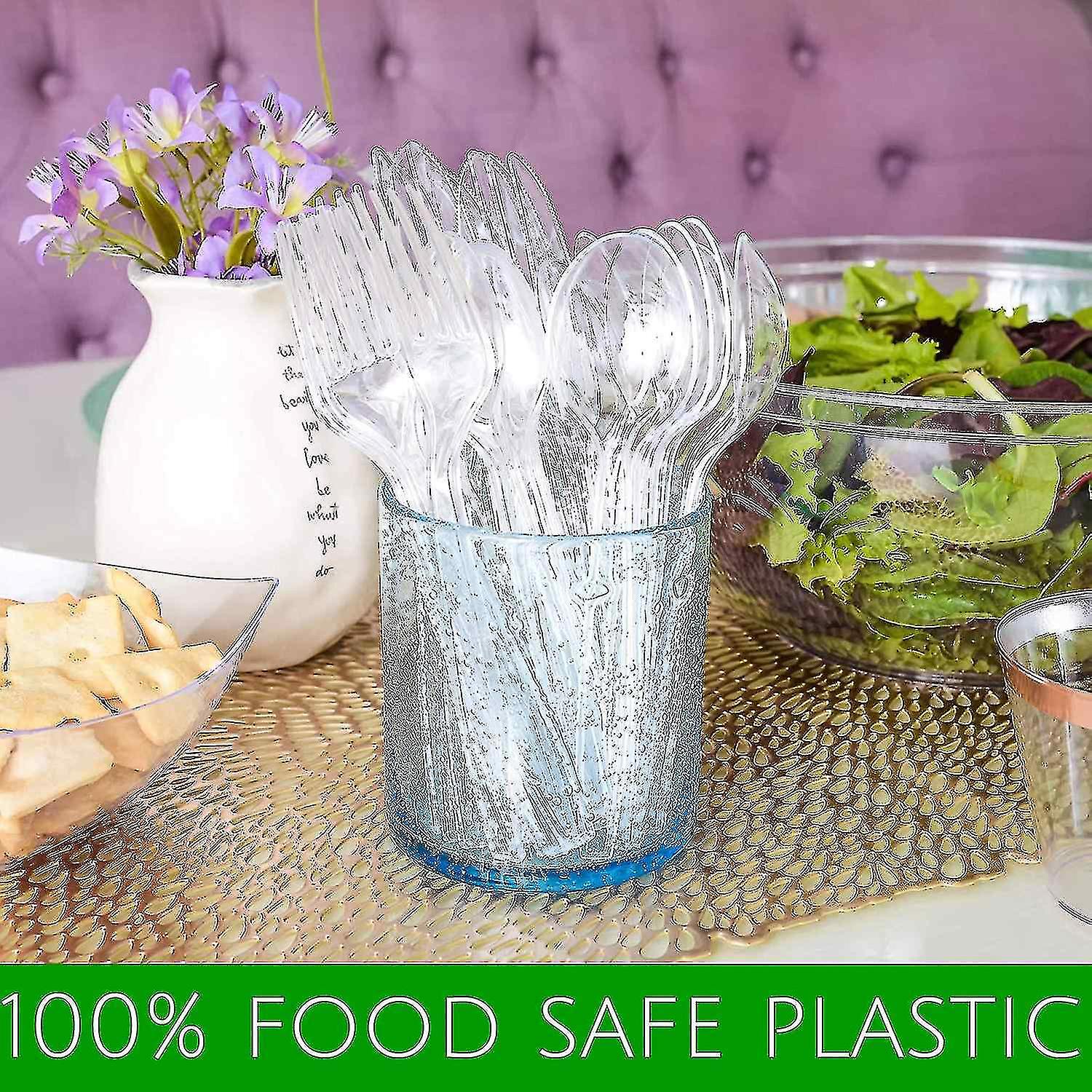 Disposable Clear Plastic Cutlery Disposable Utensils (forks)