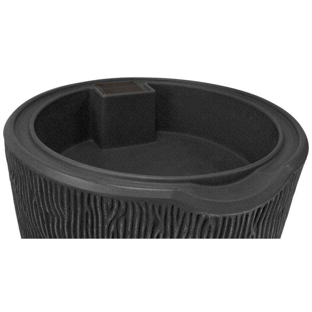 Good Ideas Impressions Bark 90 Gal. Black Dark Granite Rain Barrel IMP-C90-DAR