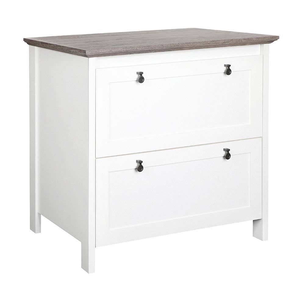 SAINT BIRCH Finley WhiteGray Oak 2-Drawer Lateral File Cabinet SBFL4025LFWG