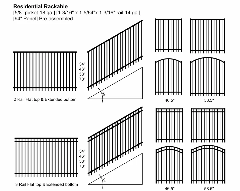 Chinese supply aluminum fence with gate pool use aluminum privacy fence