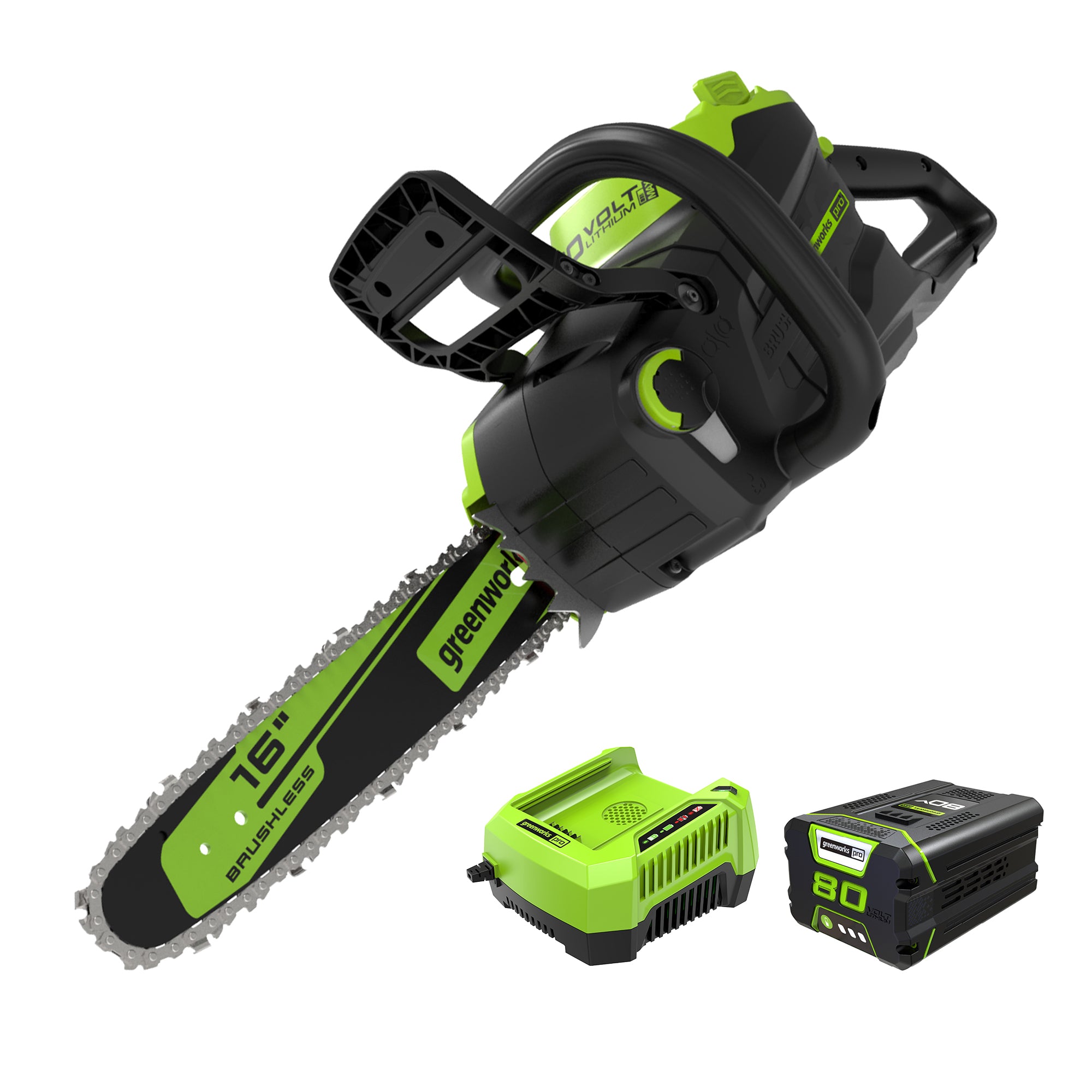 80V 16-Inch Cordless Chainsaw  Battery | Greenworks Tools