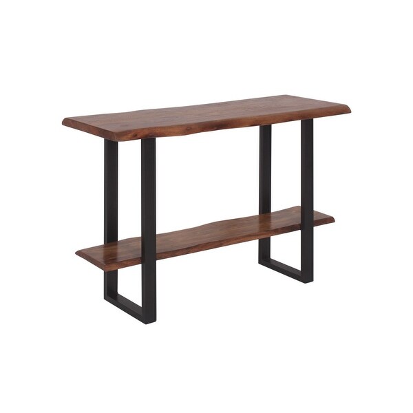 Sofi Acacia Wooden Console With Iron Legs