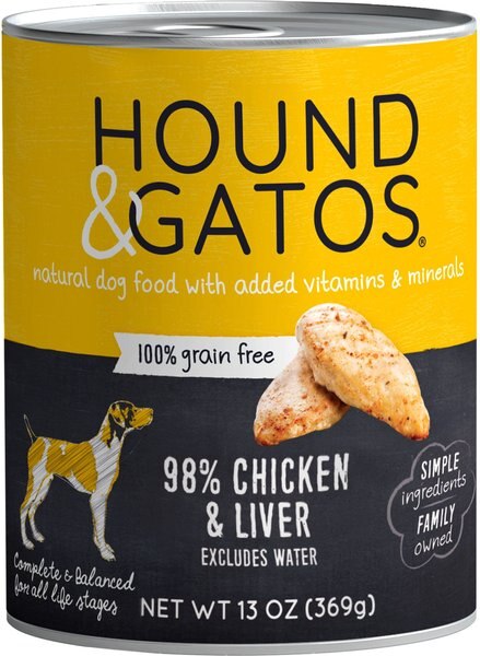 Hound and Gatos 98% Chicken and Liver Grain-Free Canned Dog Food