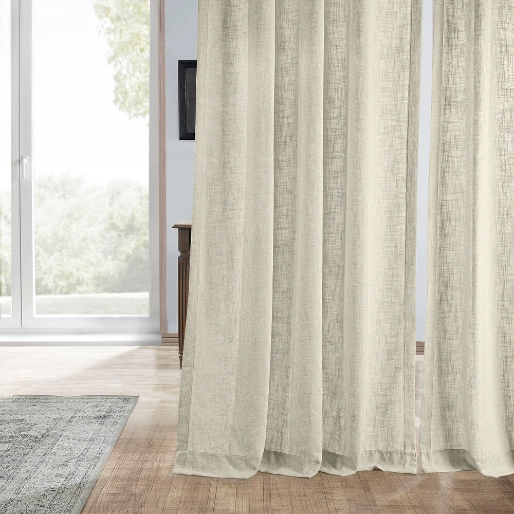 Exclusive Fabrics Heavy Faux Linen Curtain (1 Panel)