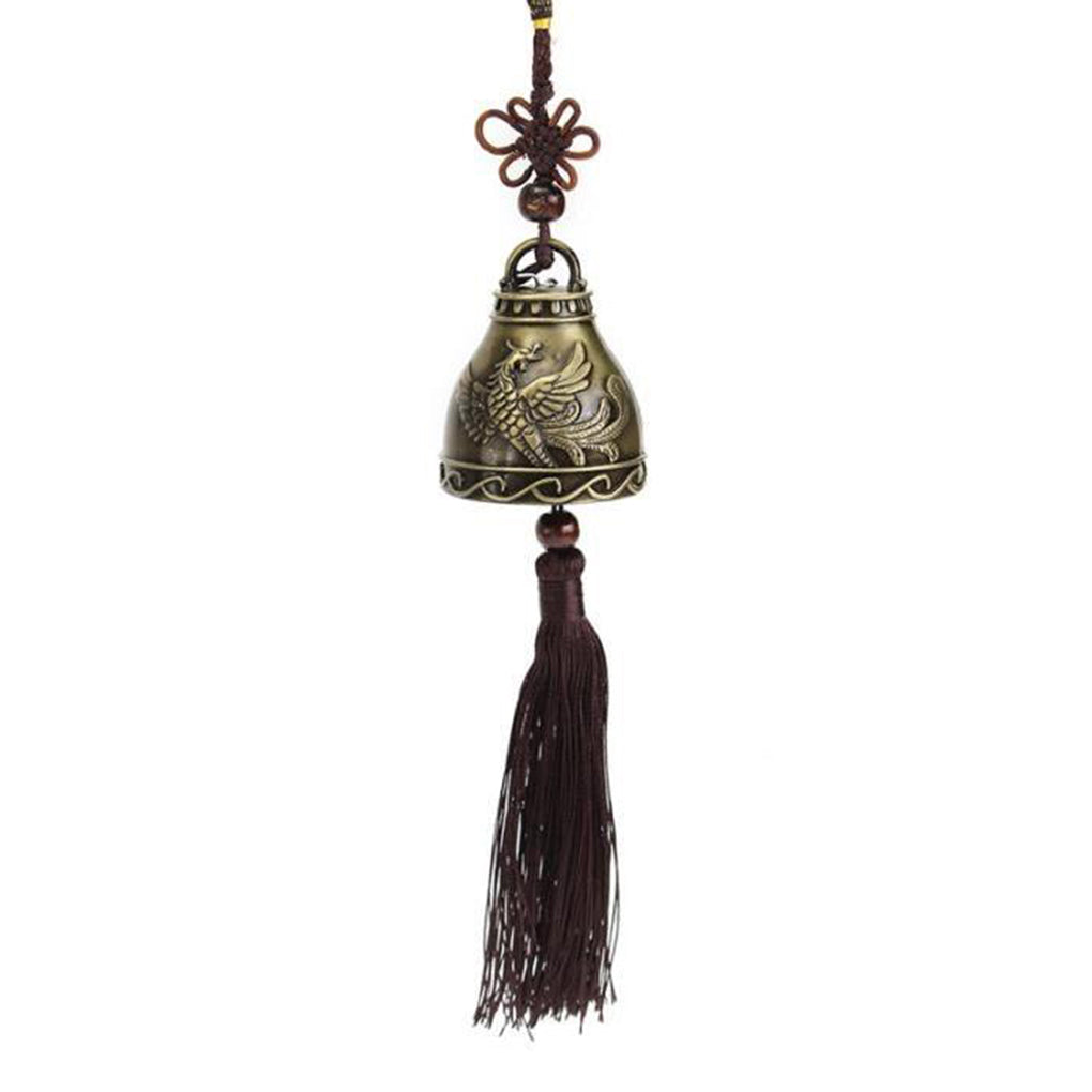 Vintage Lucky Wind Chime Feng Shui Bell Blessing Wind Chime Chinese Knot for Good Luck Fortune Home Car Crafts