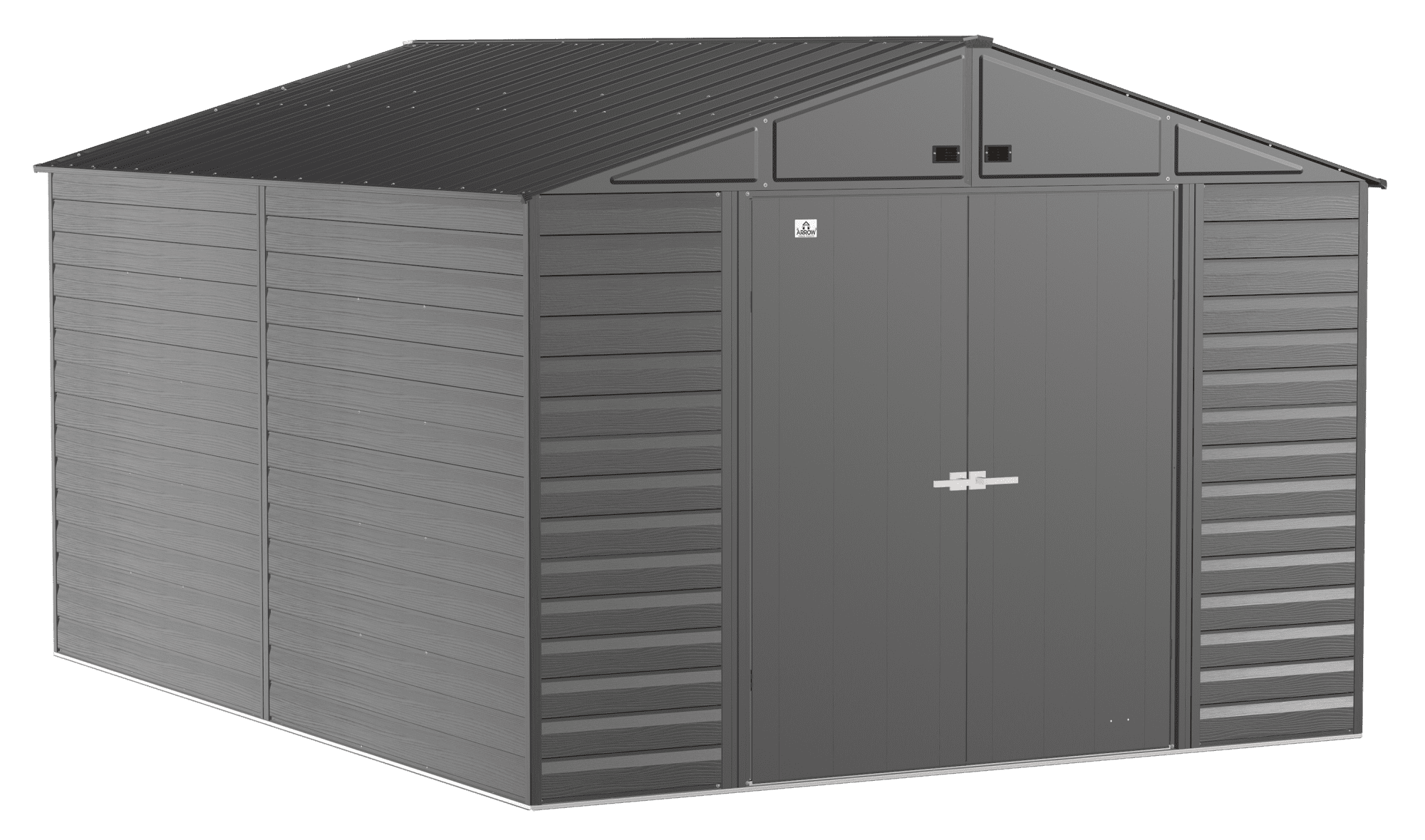 Arrow Select Steel Storage Shed, 10x14, Charcoal