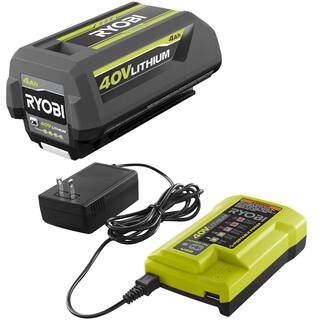 RYOBI 40V Lithium-Ion 4.0 Ah Battery and Charger OP4040A-03