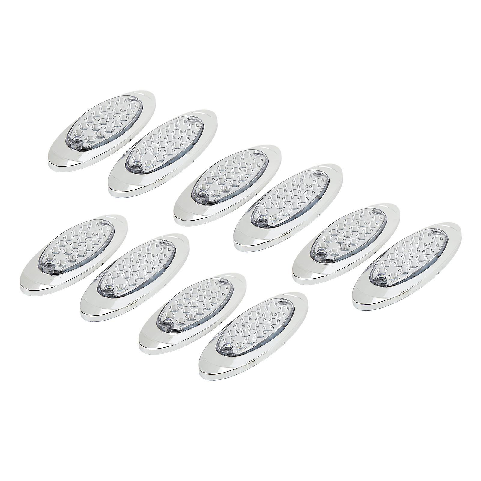 10pcs 18 Leds Side Marker Light 1224v Ip67 Waterproof 1200lm Trailer Turn Signal Lamp For Trucks Yachtswhite