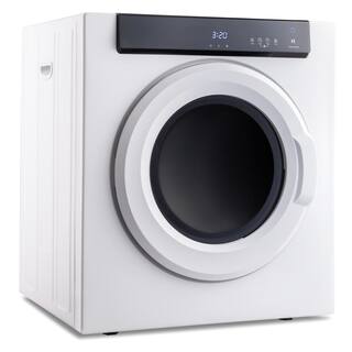 HwoamneT 3.23 cu. ft. Vented Smart Compact Electric Dryer Stainless Steel Dryers in White with Touch Panel BLW#HGJ001