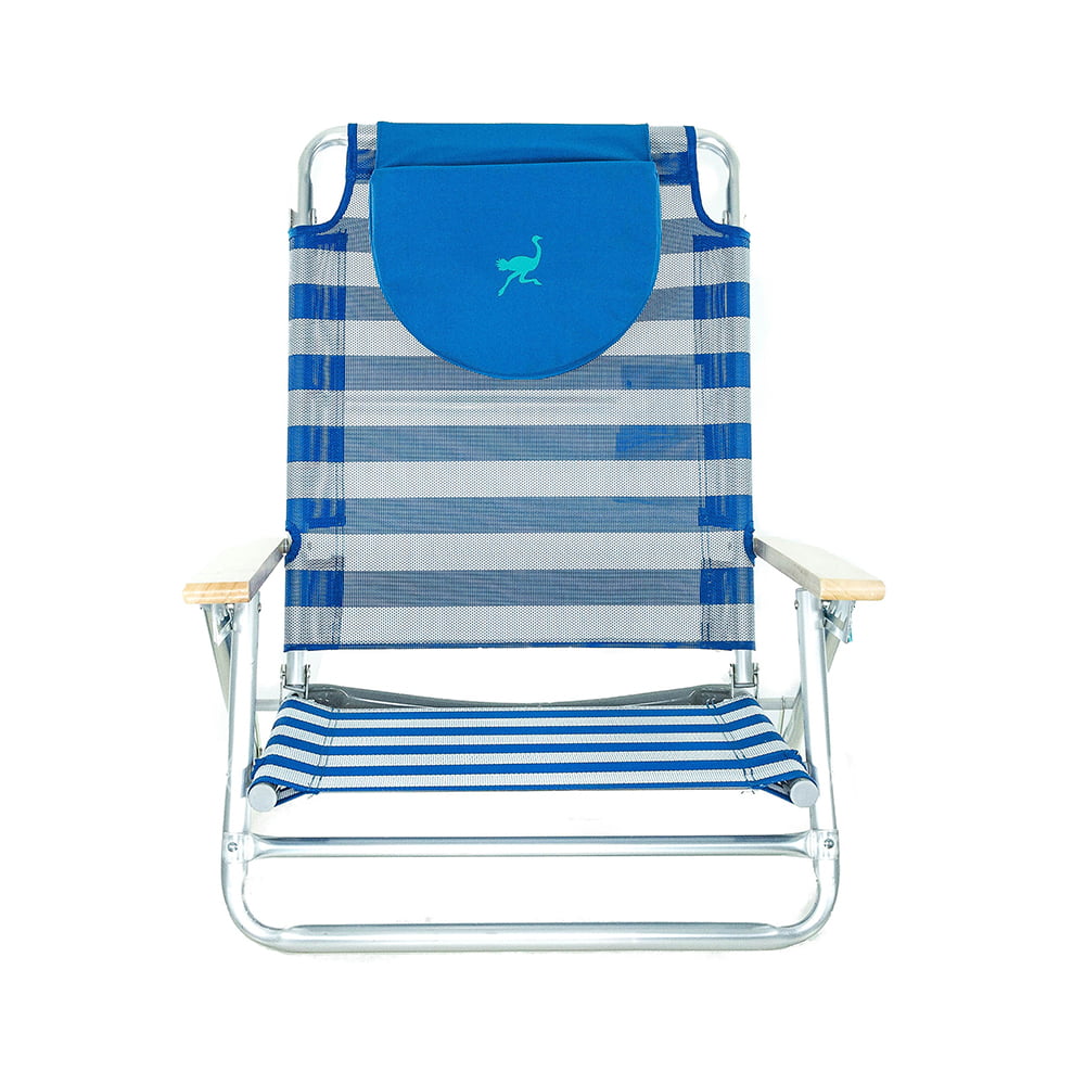 Ostrich SBSC-1016S South Adult Beach Lake Sand Lounging Chair， Striped (2 Pack)