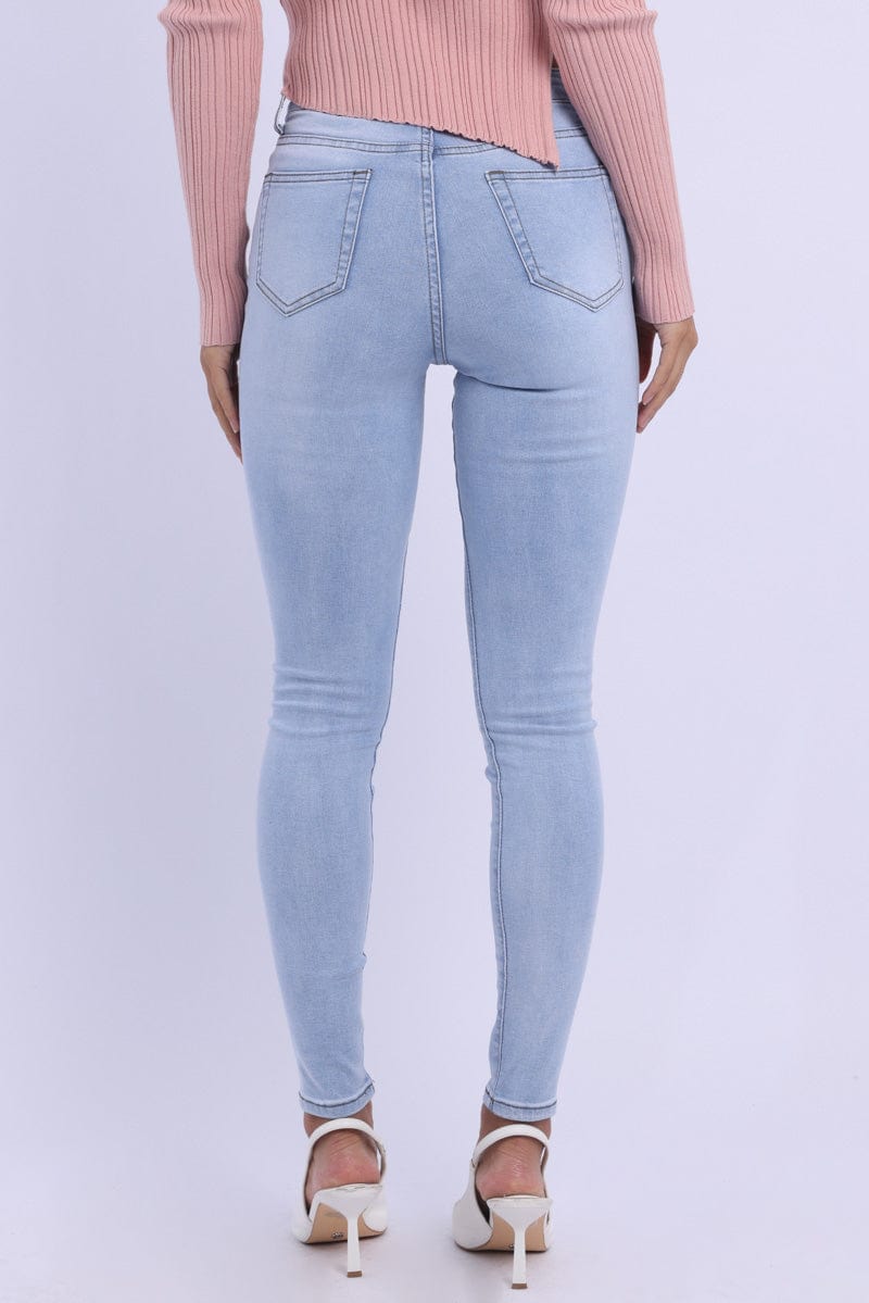 Denim Skinny Jeans High Rise