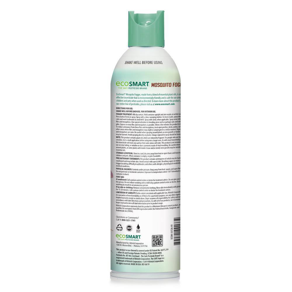 EcoSmart 14 oz. Natural Mosquito Fogger with Plant-Based Rosemary Oil and Peppermint Oil Aerosol Spray Can (2-Pack) ECSM-33726-01EC