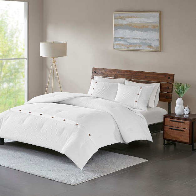 3pc Lucina Cotton Waffle Weave Comforter Set