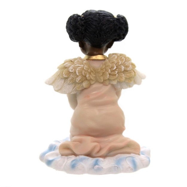 Black Art Praying Angel Girl One Figurine 3 5 Inches Religious Culture Heritage 17336 Polyresin Pink