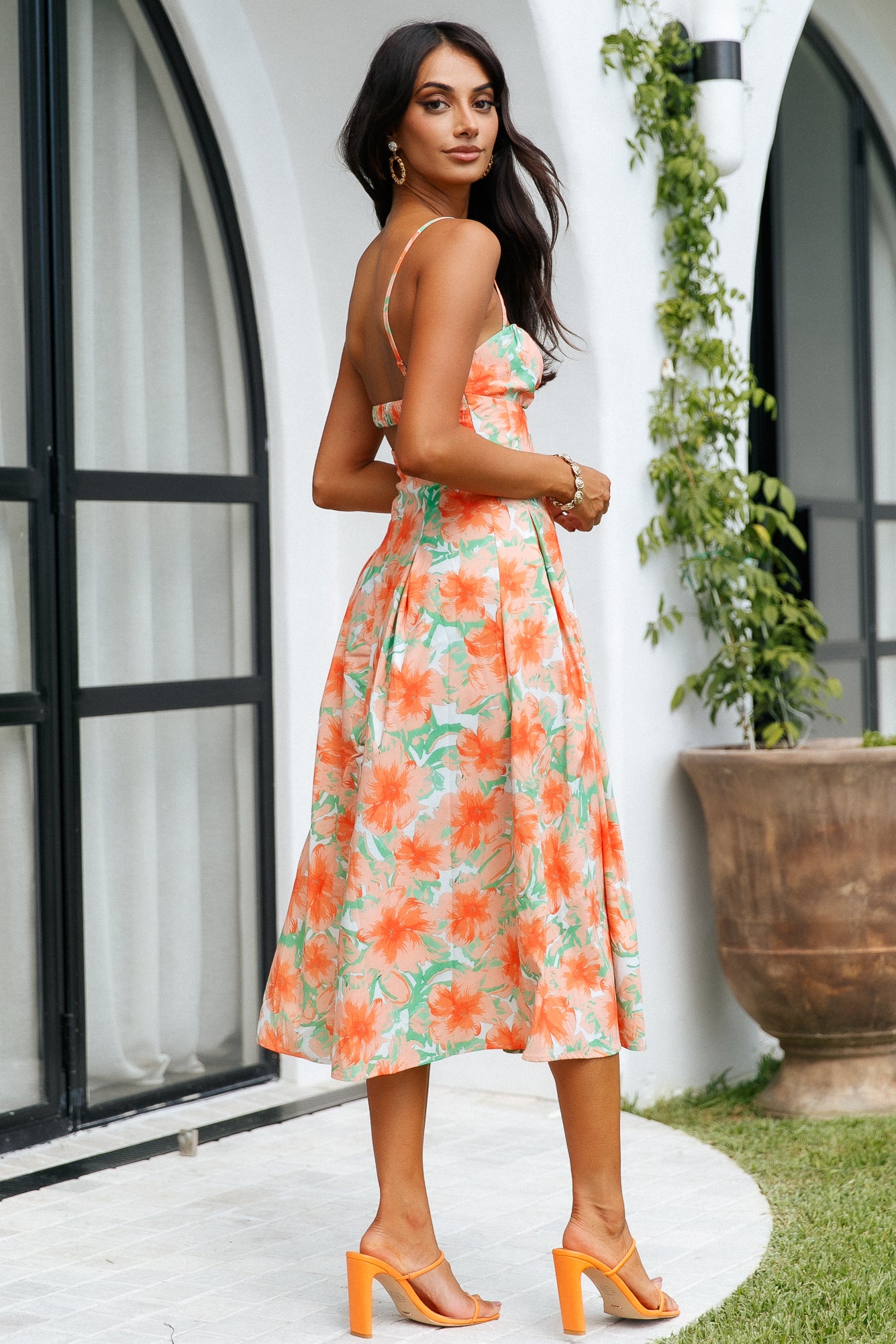 Sunny Skies Midi Dress Floral