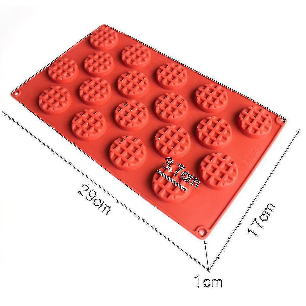 2pcs 18 Square Diy Kitchenware Baking Tray Waffles Shape Silicone Mold Biscuit Mold