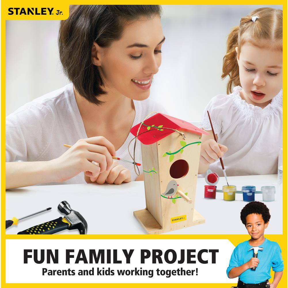 Stanley Jr Tall Birdhouse Kit and 5-Piece Tool Set (Tool Belt Not Included) STOK008-T05-SY