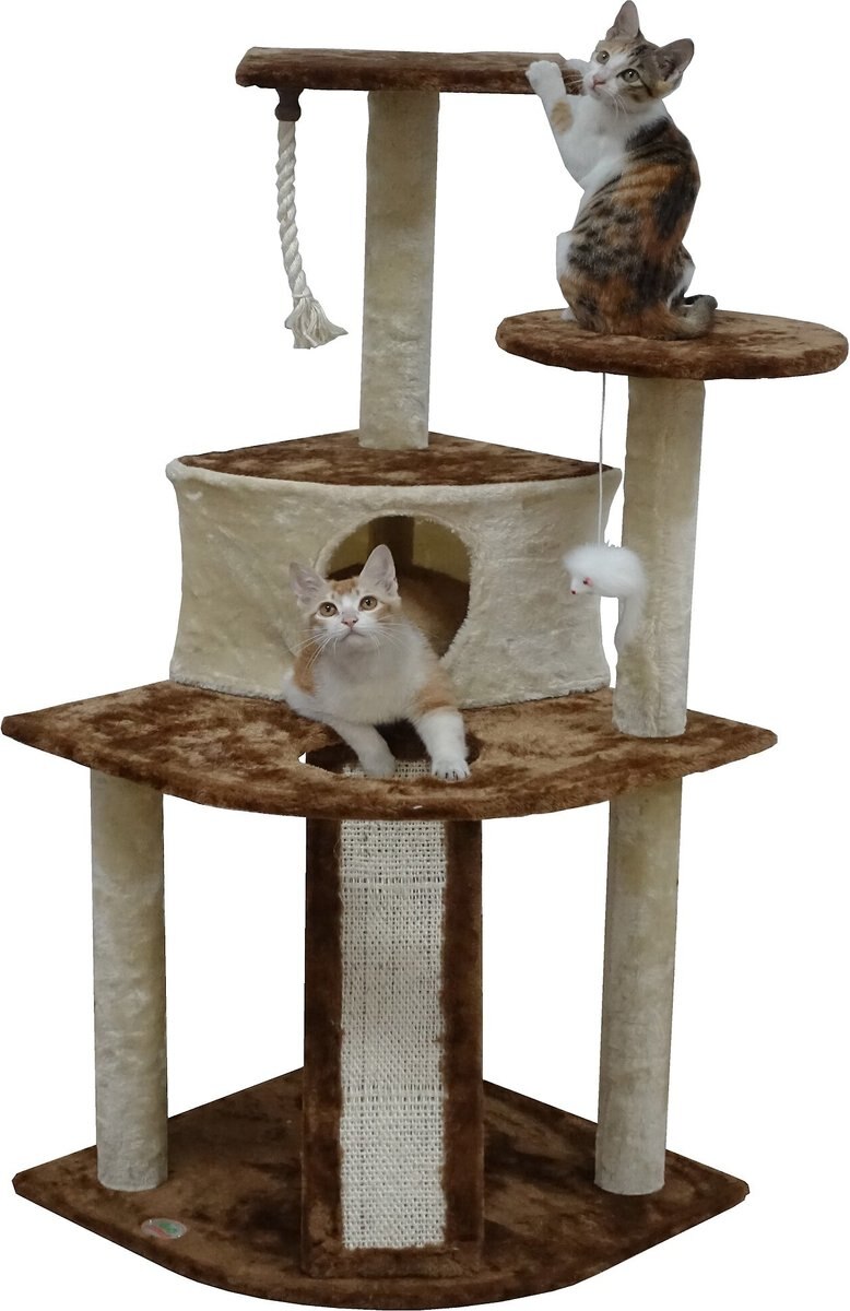 Go Pet Club 47-in Faux Fur Cat Tree and Condo