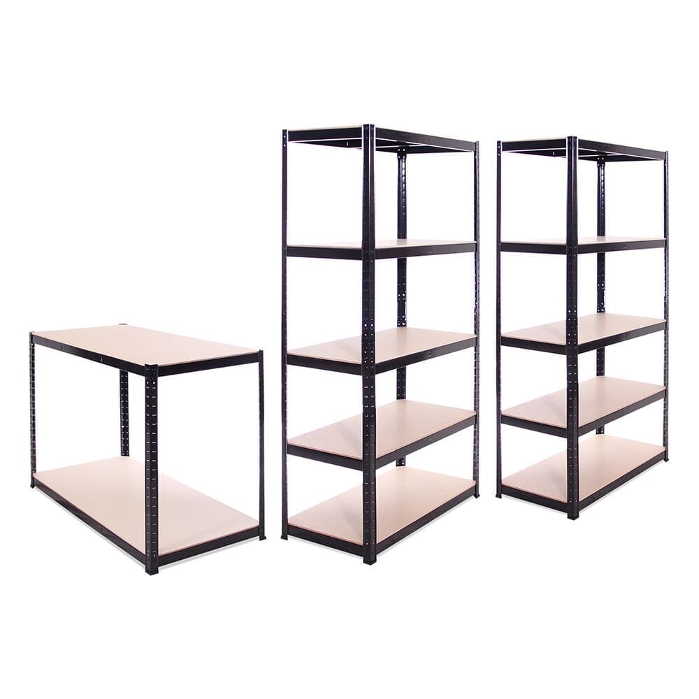 5 Tier Boltless Shelving Unit (set of 2) Plus Workbench