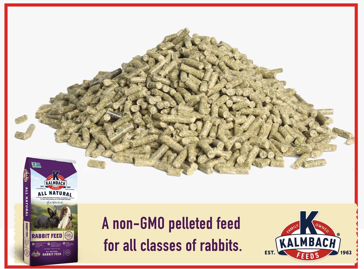 Kalmbach Feeds Non-GMO 16% Rabbit Complete， 50-lb bag