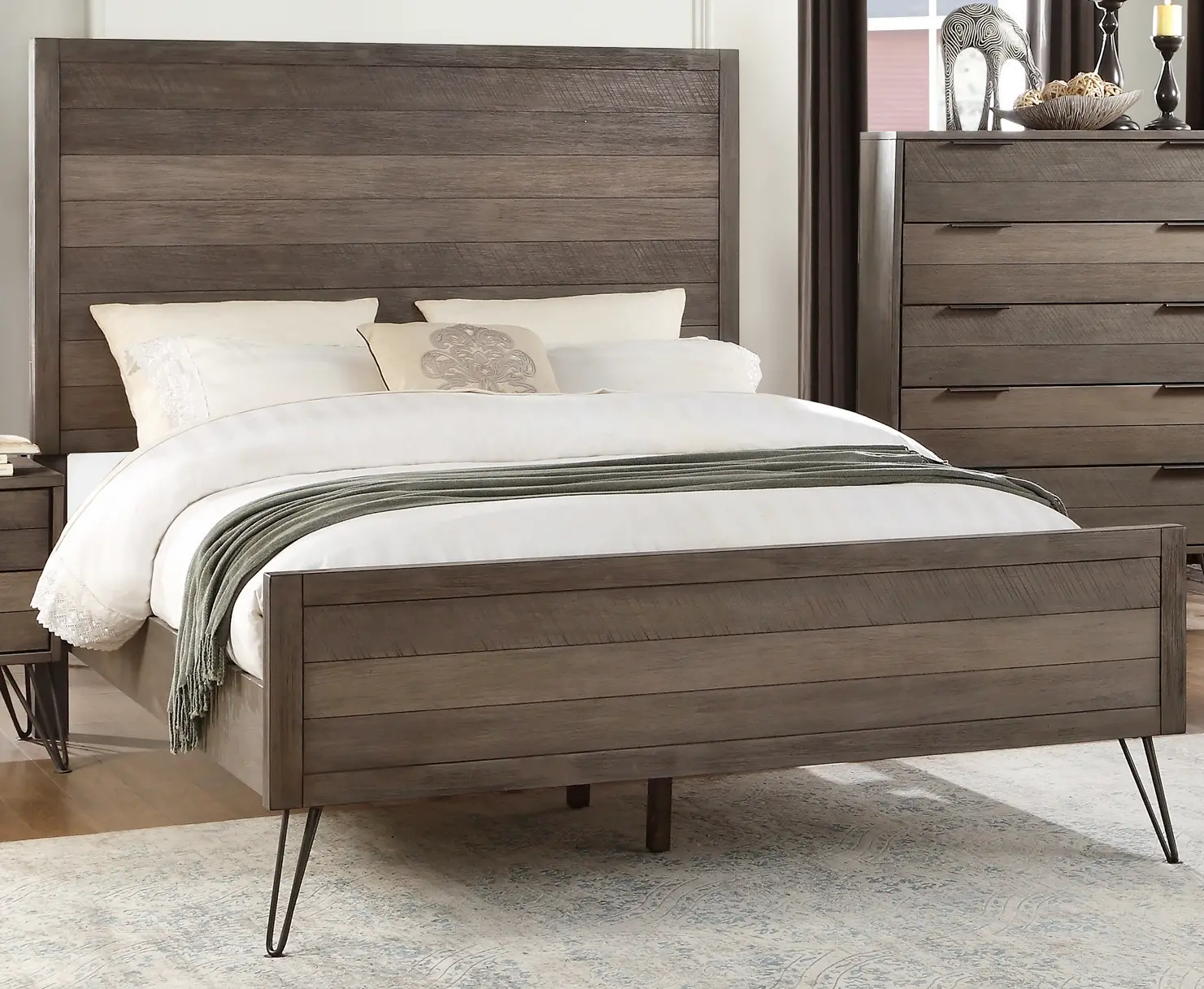 Urbanite Gray King Size Bed