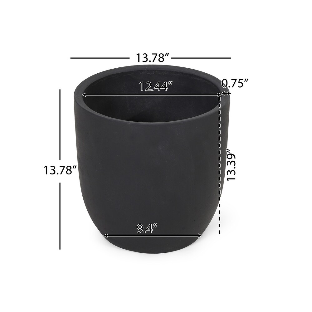 Shellynn Lightweight Concrete Outdoor Planter by Christopher Knight Home