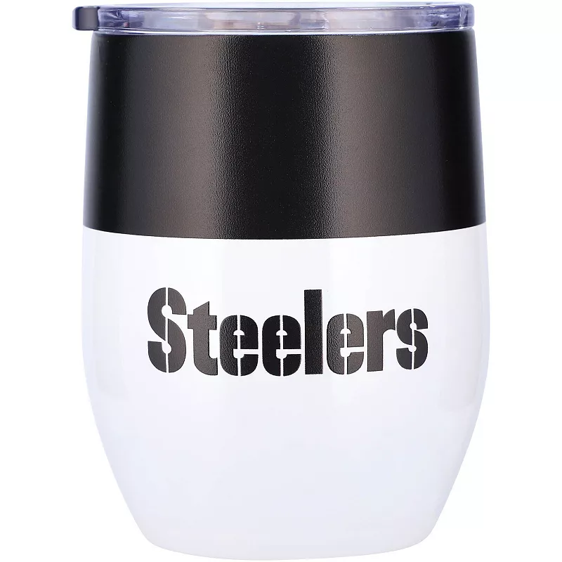 Pittsburgh Steelers 16oz. Colorblock Stainless Steel Curved Tumbler