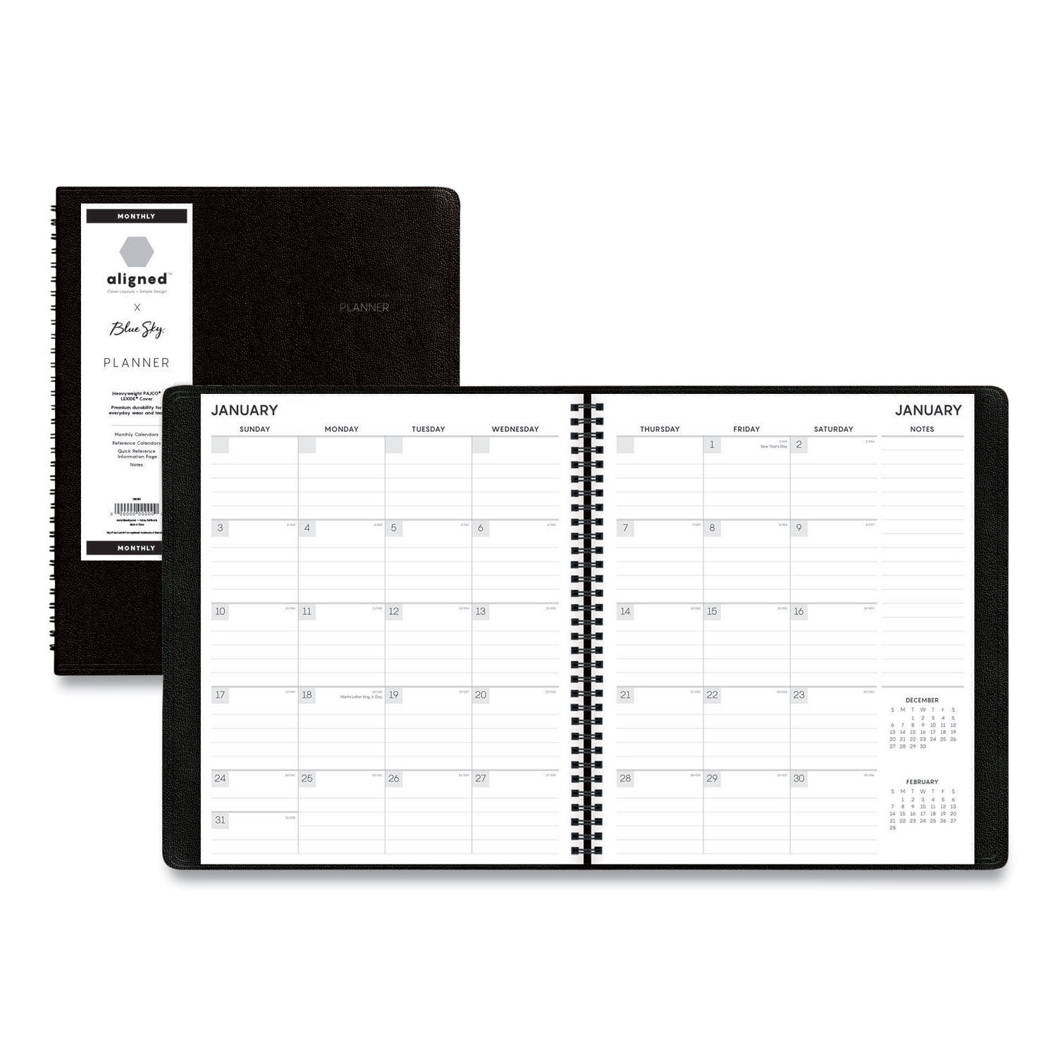 Aligned Monthly Planner with Built-In Pocket Page by Blue Skyandreg; BLS123849