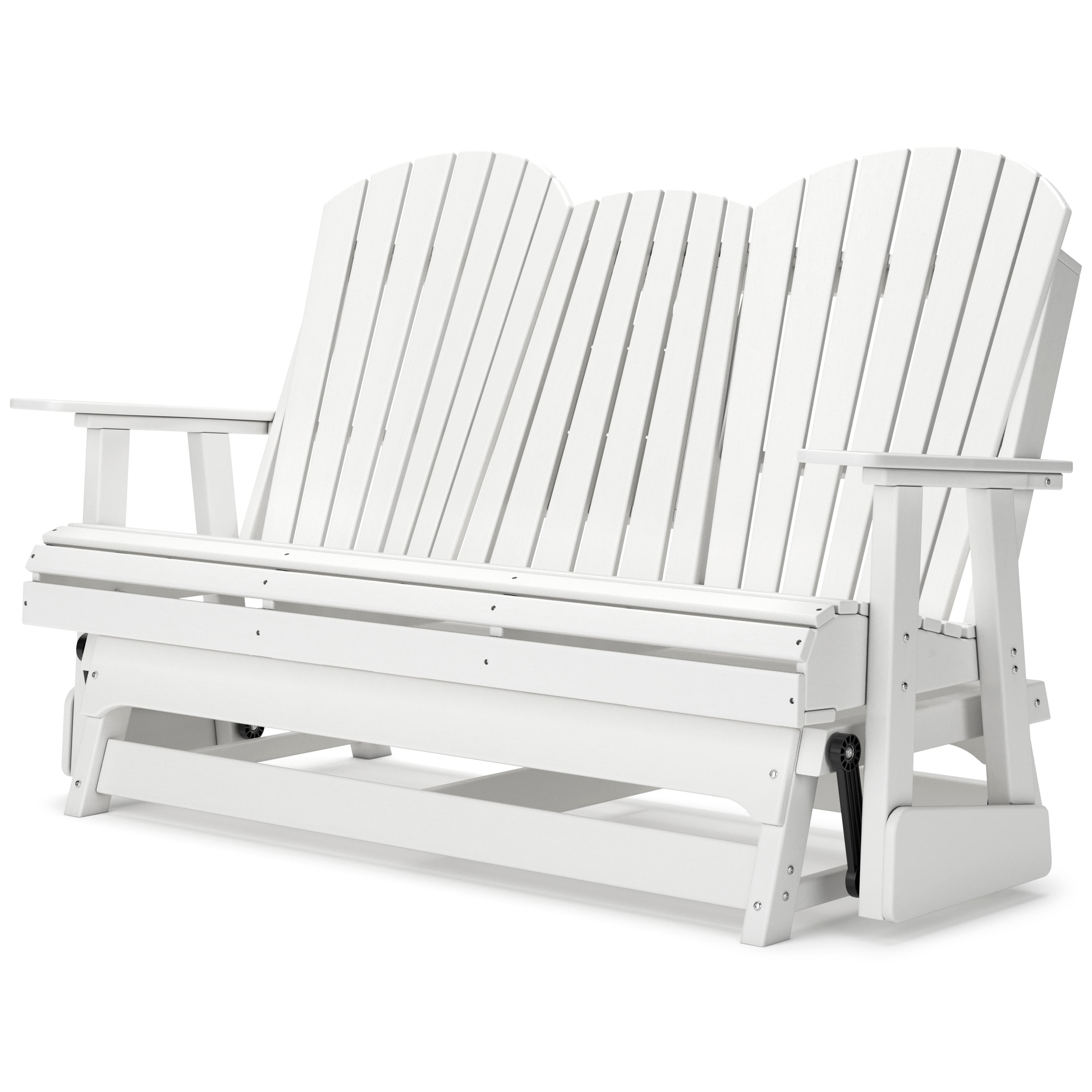 Poly White Outdoor 67 Swivel Glider Loveseat