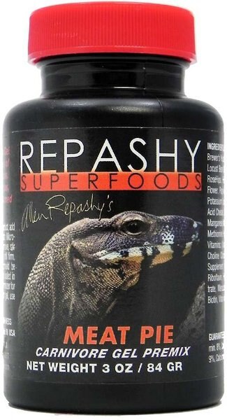 Repashy Superfoods Meat Pie Gel Premix Reptile and Amphibian Food， 3-oz bottle