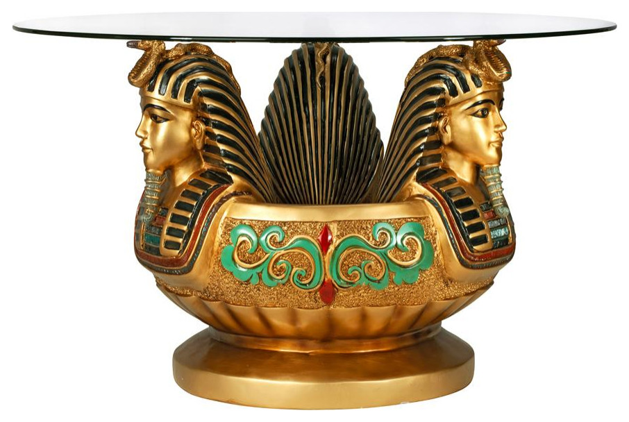 Design Toscano Three Heads Of Tutankhamen Table   Traditional   Coffee Tables   by Kolibri Decor  Houzz