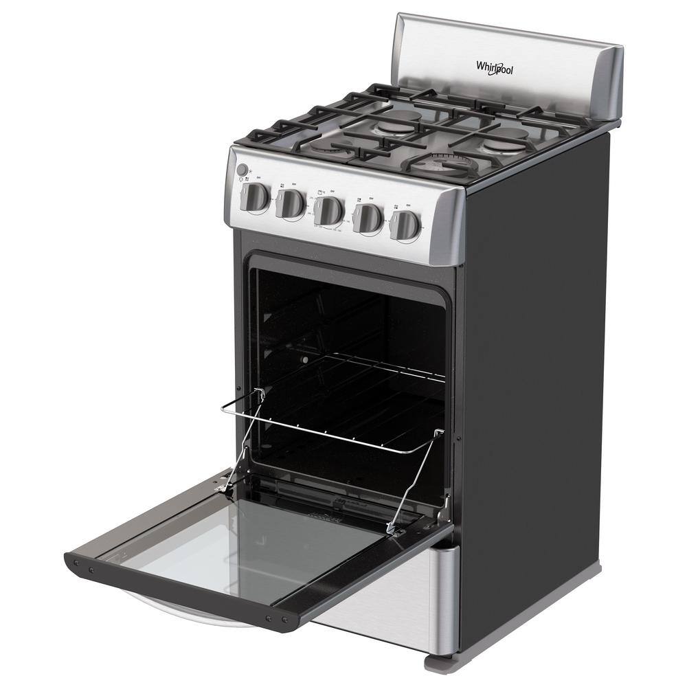 Whirlpool 20 in. 2.7 cu. ft. Gas Range with Self-Cleaning Oven in Stainless Steel LWWR5000S