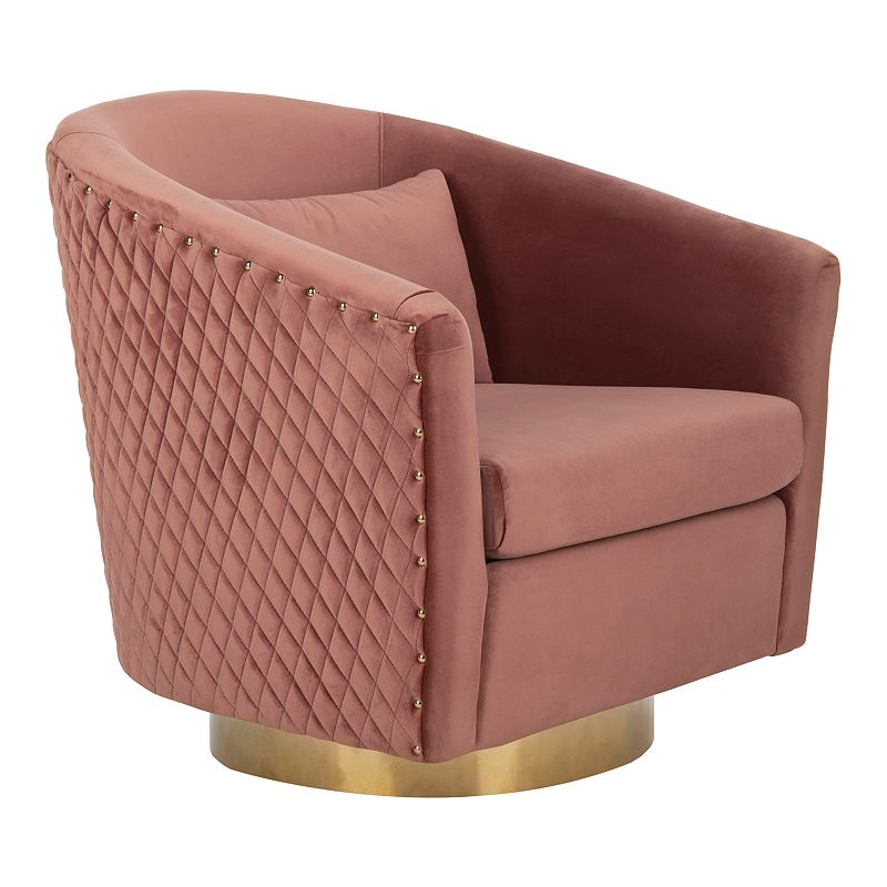 Safavieh Clara Quilted Swivel Tub Chair