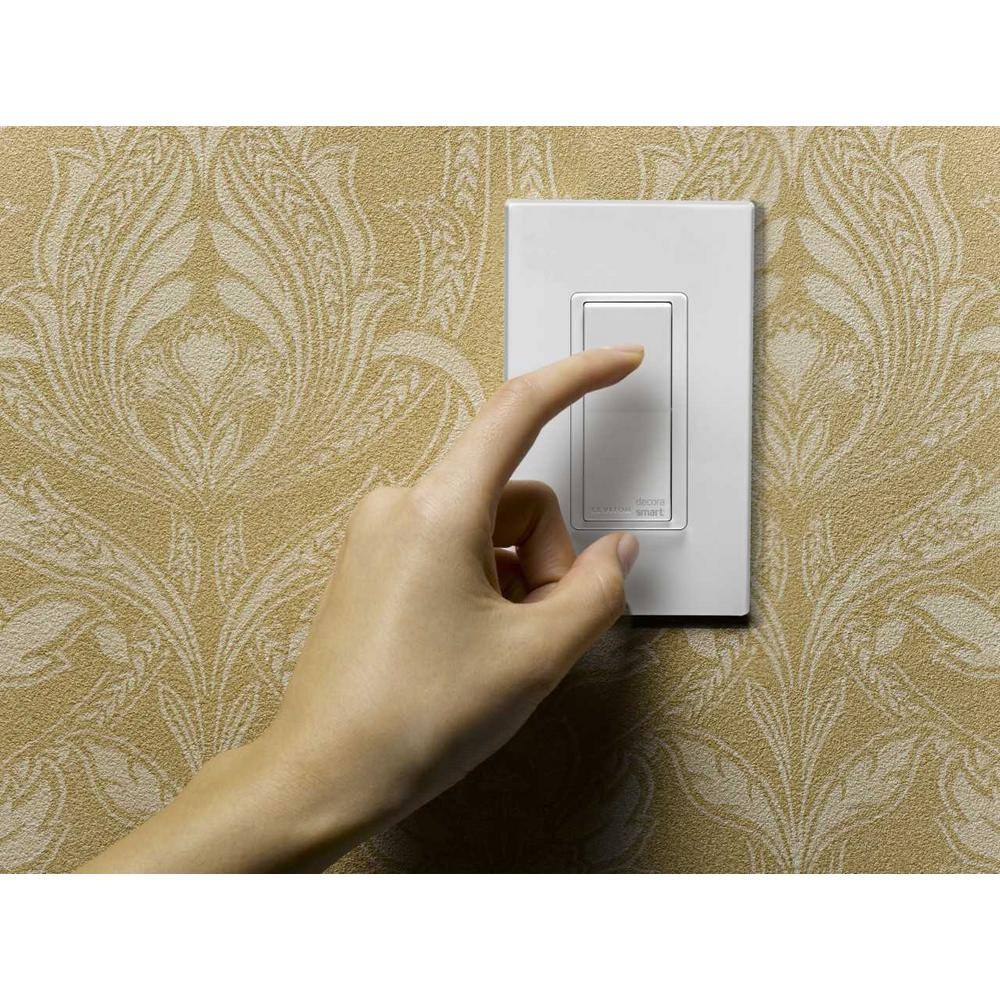 Leviton Decora Smart Light Switch with Z-Wave Technology Wallplate Included White R52-DZ15S-2RW