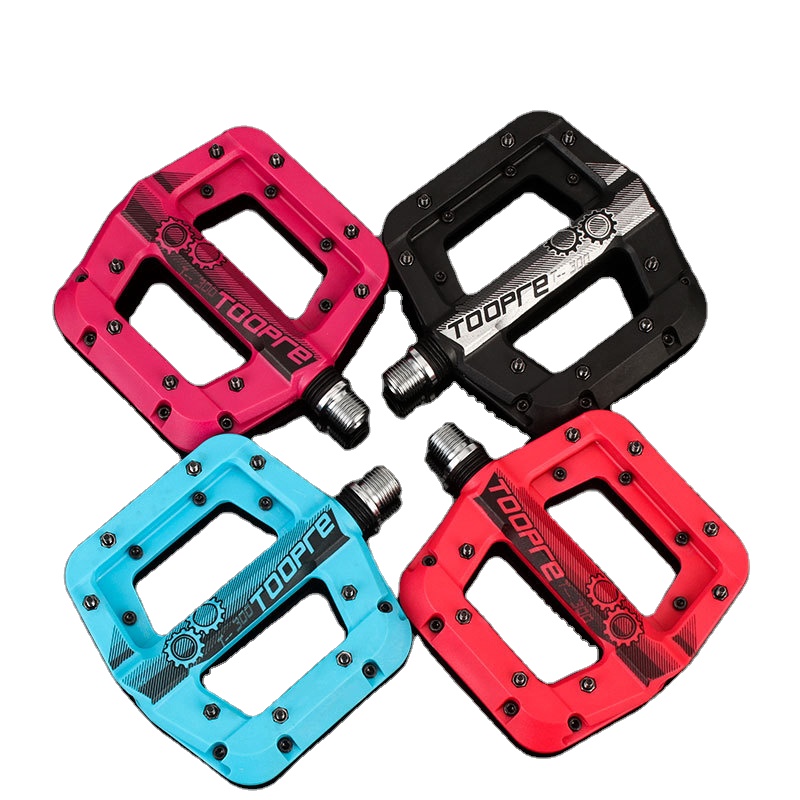 Mountain Bike Pedal Nylon Fiber Cycling Sealed Bearing Large surface Pedals Non Slip 9/16 Inch MTB Bicycle Platform Flat Pedals