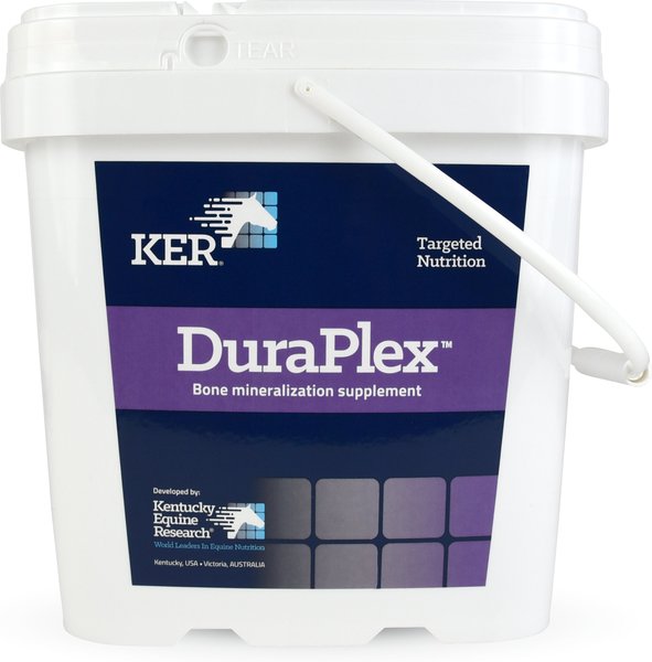 Kentucky Equine Research DuraPlex Bone Mineralization Hay Flavor Powder Horse Supplement， 8.8-lb bucket