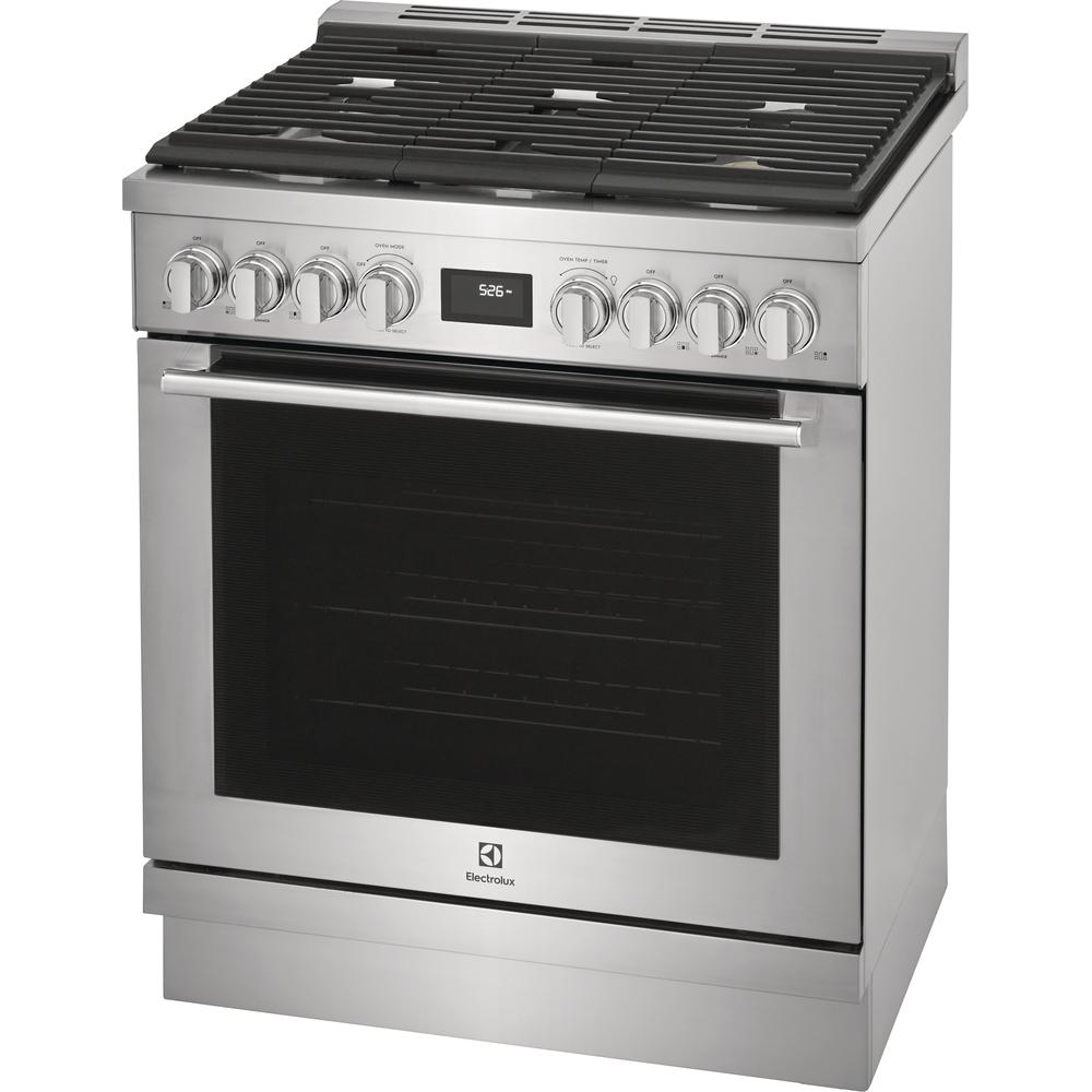 Electrolux 30-inch Freestanding Gas Range with Convection Technology ECFG3068AS